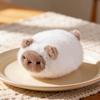 Cartoon Round Drum Cat Plush Toy Fluffy Soft Calico Cat Plush Wrist  Gift for Children