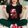 Family Matching Christmas Shirts Santa Alphabet 2026 Funny Xmas Pajamas Party Outfits for Parents Kids Family Vacation Tops Gift