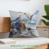 1pcs Watercolor Seagull Coast Cushions Pillowcase Polyester Cushion Cover Throw Pillow Pillowcover Home Car Sofa Decor