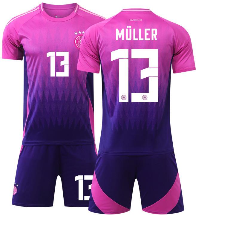 Germany Away Football Jersey Number Crosskimich Purple European Cup Jersey Custom Short-sleeved Jersey