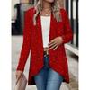 BITCED Damen Vintage Lässige Einfarbige Print Herbst Winter Langarm POLO-Kragen Jacke Internationale Designs & Mäntel