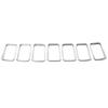7pcs Front Grille Grill Inserted Ring Trim Cover Replacement for Jeep Grand Cherokee 2014-2016