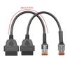 Motorrad OBD Diagnose-Scanner Kabeladapter für 6+4Pin Stecker Schnelles Datenübertragungswerkzeug Echtzeit-Datenübertragung