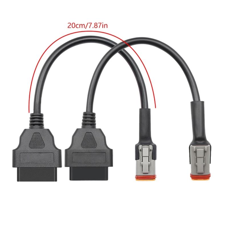 Motorrad OBD Diagnose-Scanner Kabeladapter für 6+4Pin Stecker Schnelles Datenübertragungswerkzeug Echtzeit-Datenübertragung