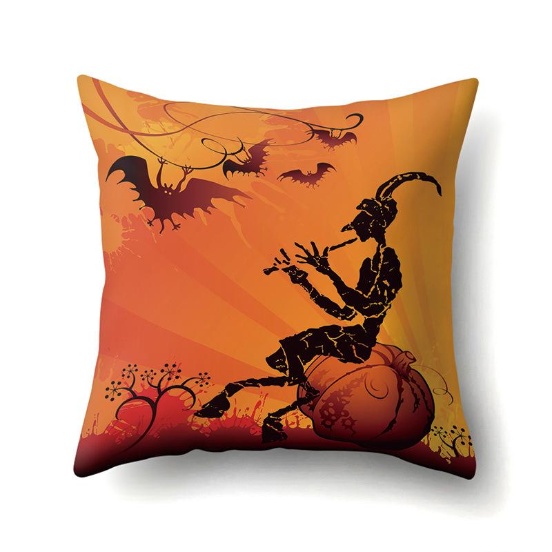 Halloween Pillowcase Car Waist Pillow Pumpkin Sofa Cushion Cover Office Home Living Room Pillowcase