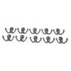 10Pcs Coat Hooks Small Double Prong AntiRust Sturdy Durable Convenient Wall Mounted Tiebacks for