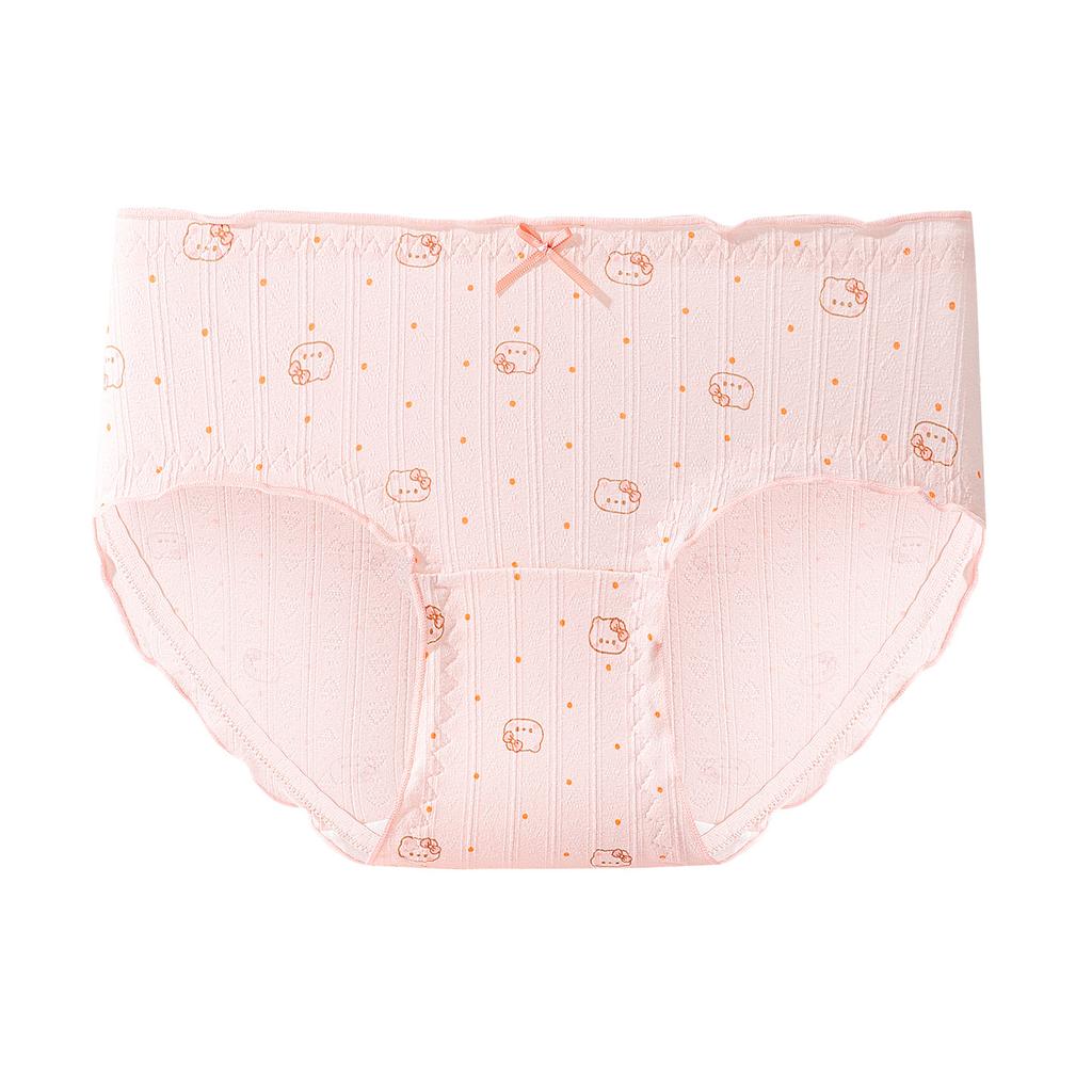 Ladies Spring and Summer New Sweet 10A Bacteriostatic Cotton Extended Crotch Breathable Briefs