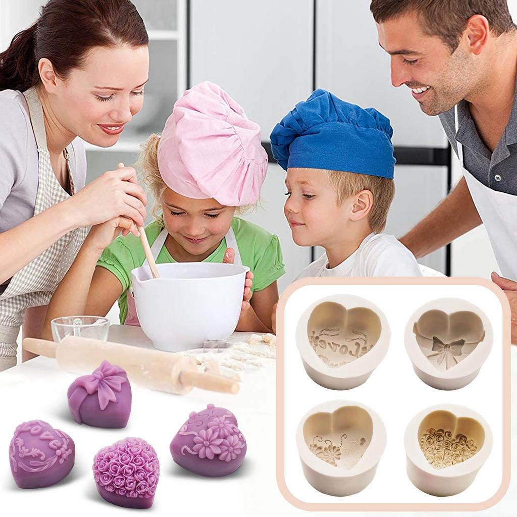 Heart Shaped Silicone, Suitable For Making Candles, Cakes, Soaps.