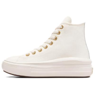 Chuck Taylor All Star Move Platform High Gs 'Tonal Canvas - Egret Metallic Light Gold' A08384C