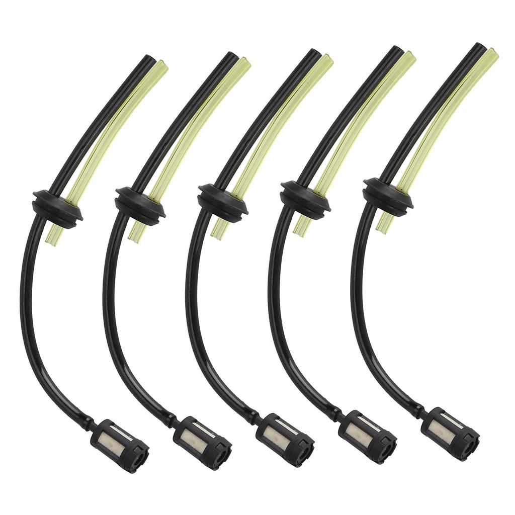 5 Stück Kraftstoffschlauch Ölleitung Tank Kraftstofffilter Baugruppe Ersatz für Rasenmäher Trimmer