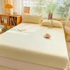 1PC Bed Fitted Sheet Bed Mattress Cover Solid Color Bed Linen Non Slip Mattress Covers Bedsheet Soft and Breathable