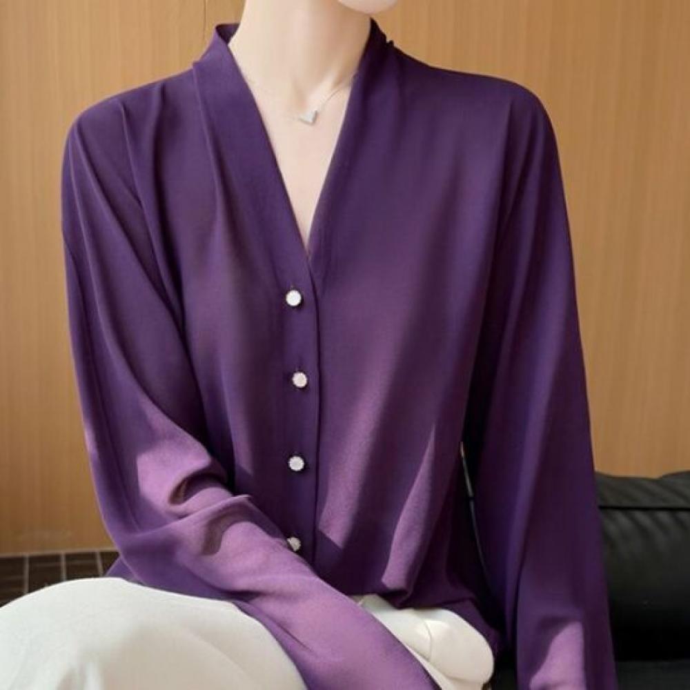 NaVaVa V Neck Long sleeVe Blouse Nb3070