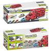 Deformation Toy Car Track: Folding Transport Truck with Pull-back Alloy Car
