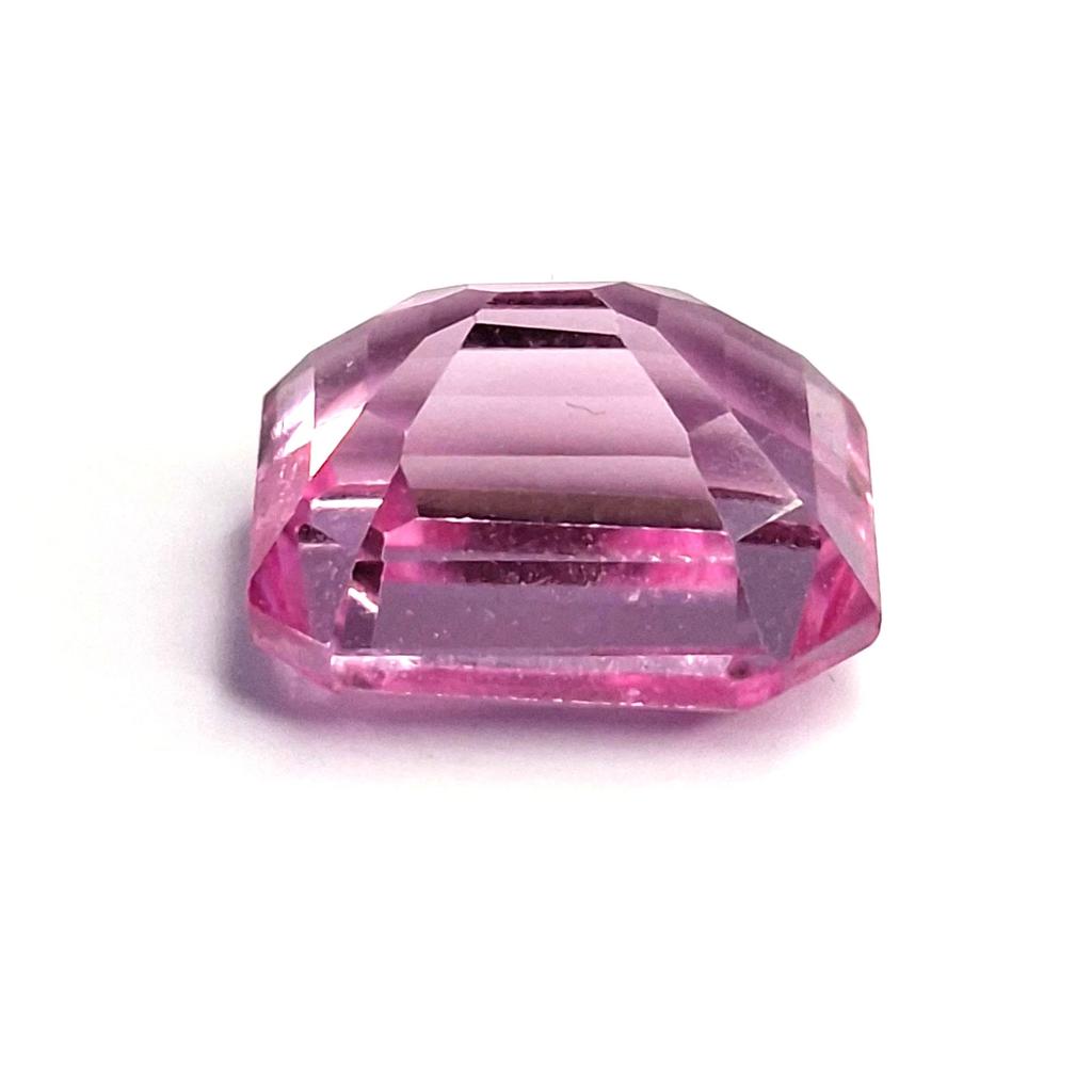 Beautiful Natural Light Pink Spinel 9-11 Ct Emerald Cut Certified Gemstone