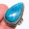 Natural Neon Blue Apatite Gemstone 925 Sterling Silver Jewelry Ring Size 9 AR-16545