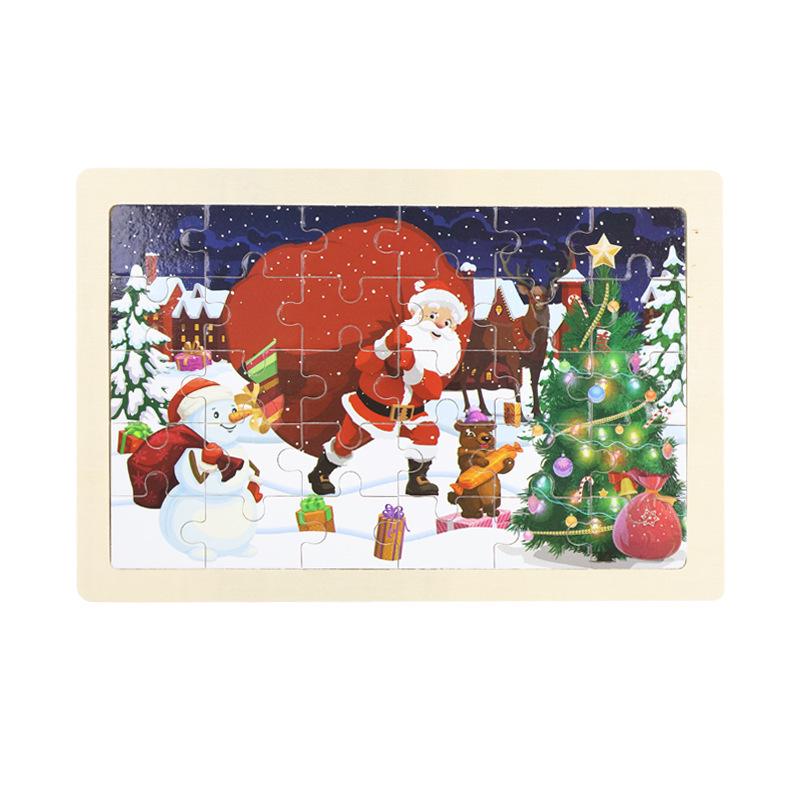 Wooden Animal Cartoon Jigsaw Puzzle Board - 30, 60, 98, 120-piece Toy for Early Childhood Education