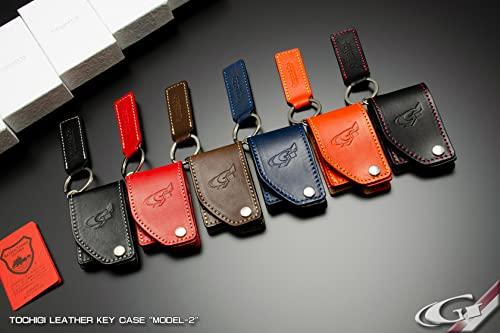 Grazio&Co.Tochigi Leather Key Case MODEL-II TYPE-B BR*CPG Brown + Champagne