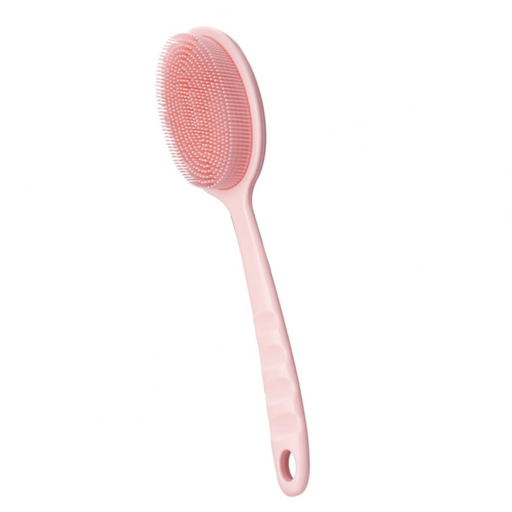 Shower Loofah with Handle Long Handle Bath Brush Silicone Body Scrubber with Handle Gentle Back Bath Brush for Exfoliating