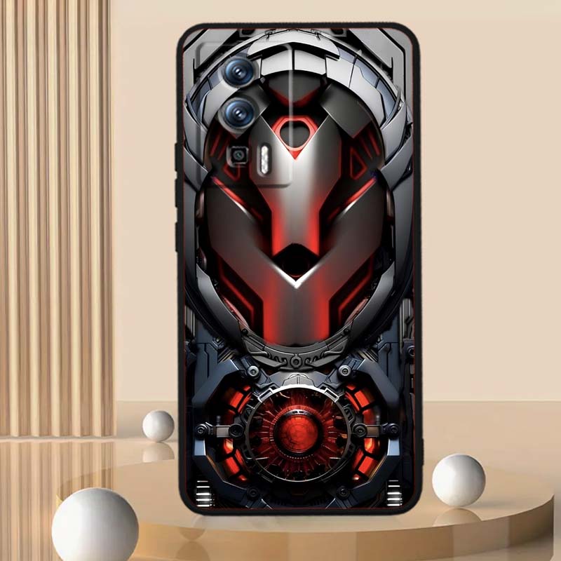 Mechanical style pattern For Xiaomi Redmi 12 13C 12C 13 10C 9T A2 9A 9C 7A Note 10S 8T 10 9 8 Pro 4G 5G Black Phone Case