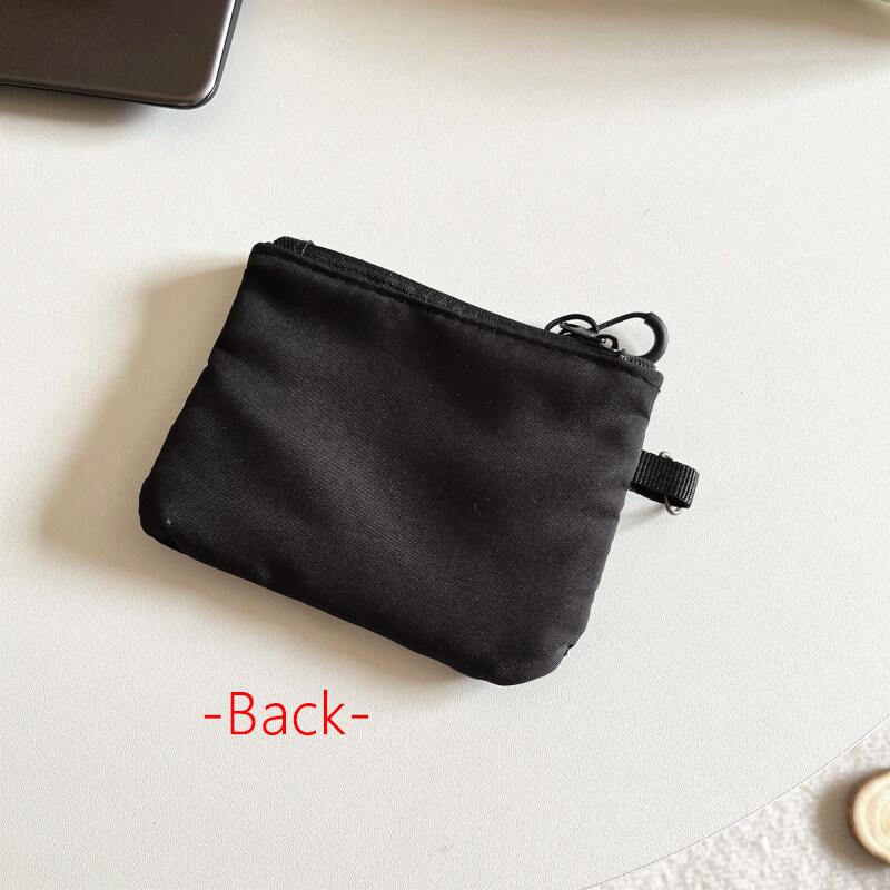 Double Zipper Mesh Earphone Protection Bag Coins Storage Keys Credit Card Holder Pouch Travel Wallet with Lanyard