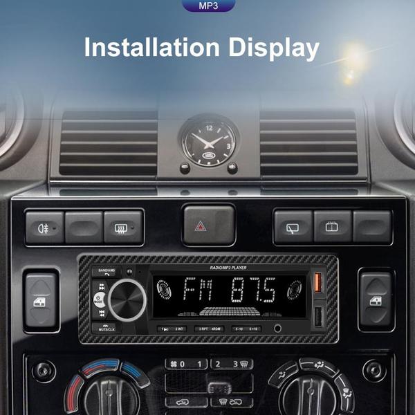 AMPRIME 1DIN In-Dash 12V Car Radio Stereo Remote Control Digital Bluetooth Audio Music Stereo Car Radio MP3 Player USB/SD/AUX-IN