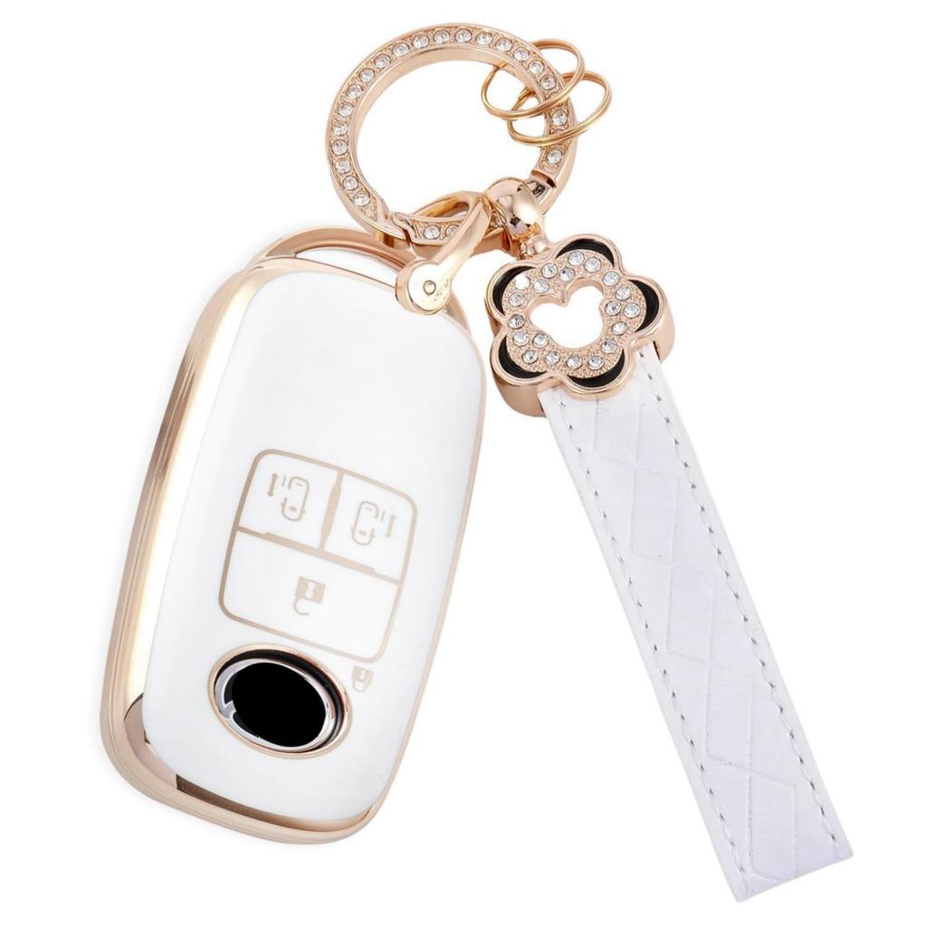 Cute Key Case Compatible with Toyota Raize Roomy Key Cover Compatible with Daihatsu Rocky Toyota Raize Plum Blossom Key Case Compatible with Daihatsu