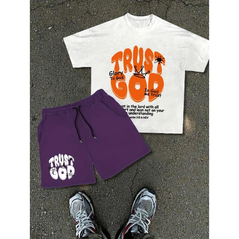 Conjunto masculino de camiseta de manga curta e shorts