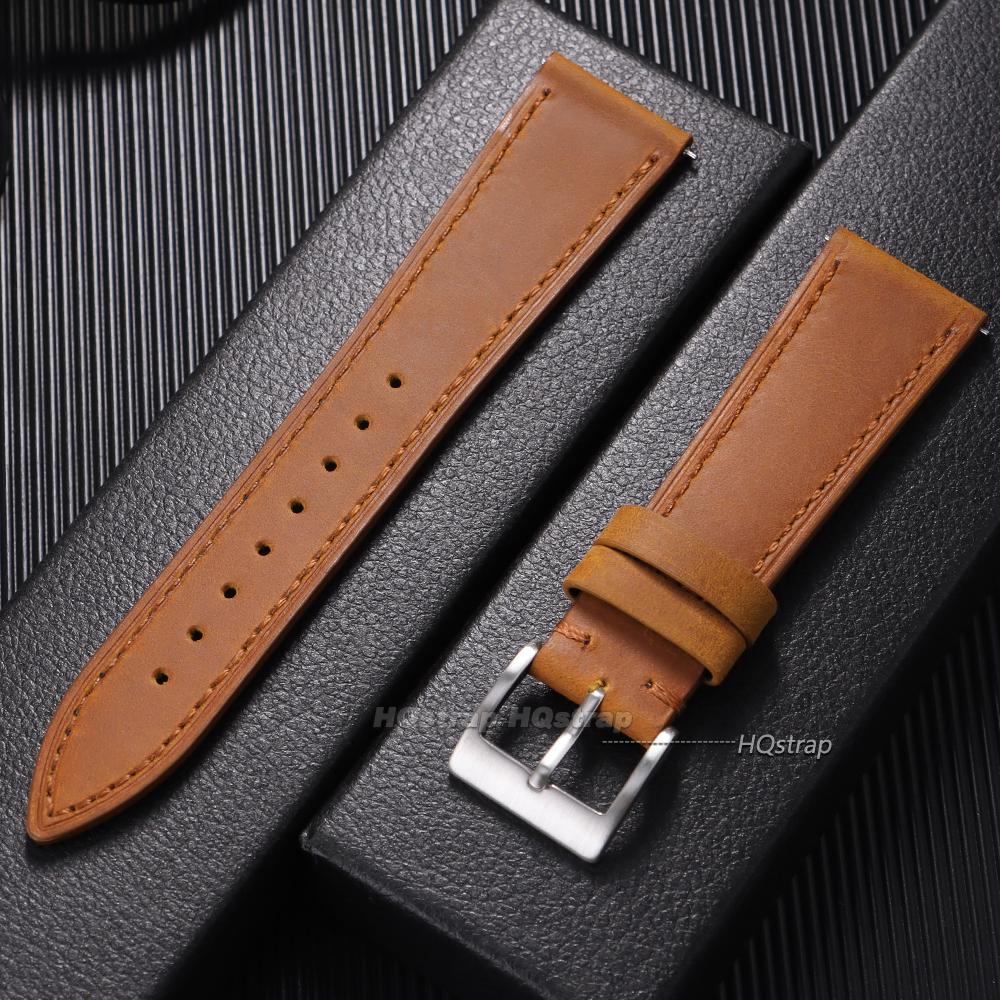 Vintage Cowhide Watch Band Quick Release Straps 18mm 19mm 20mm 21mm 22mm 24mm Men Women Retro Calfskin Belt Universal Bracelets