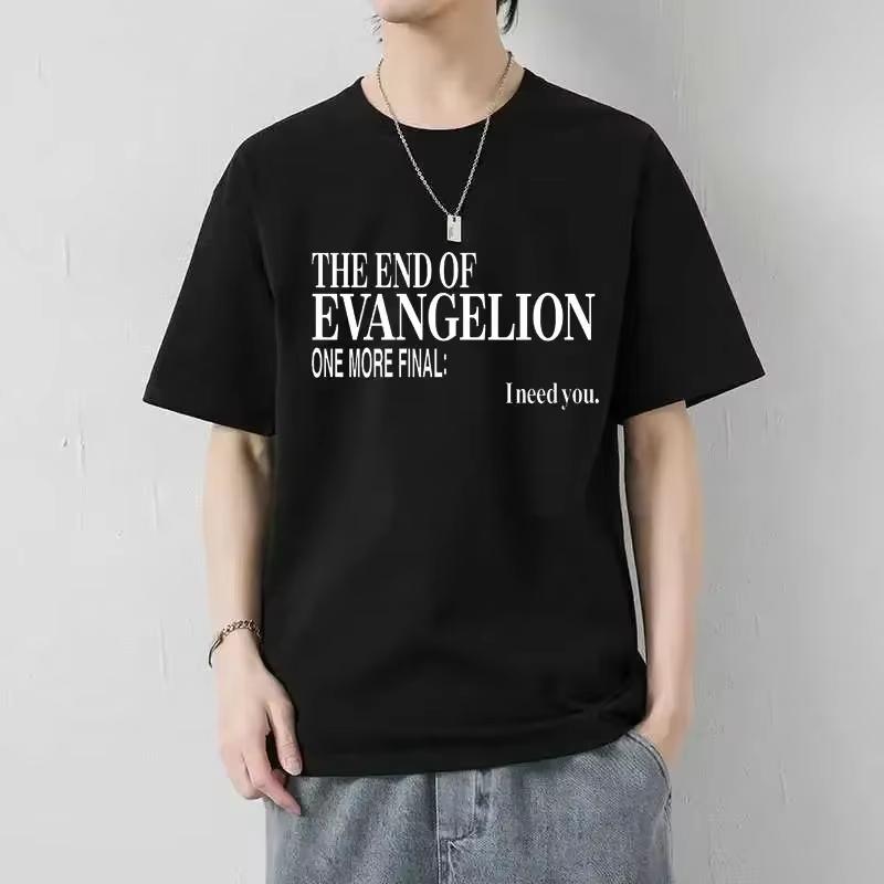 

2026 New Neon Genesis Evangelion Printed Short Sleeve T-shirt Men s and Women s T-shirt Men s Top Sports T-shirt Harajuku Tee S разноцветный
