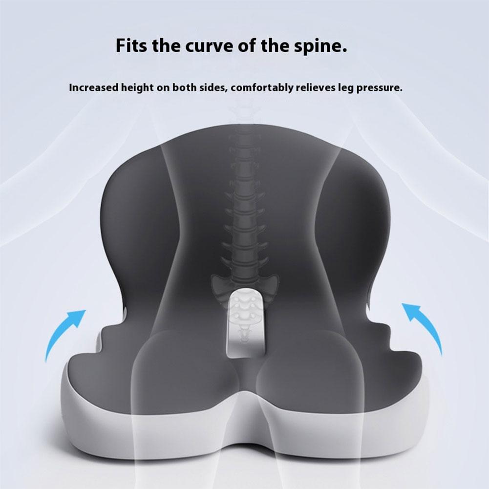 Memory Foam L-Shaped Integrated Car Seat Cushion with Lumbar Support Sitting Pillow for Office Workers Car Drivers