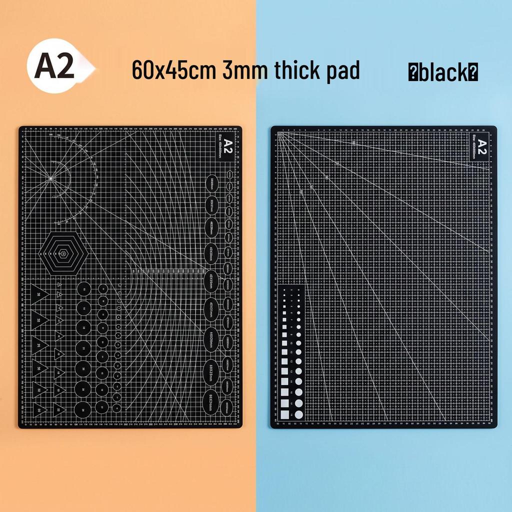 Tapis de découpe double face A2/A3/A4 pour protection de bureau et loisirs créatifs - Idéal pour la gravure, le tamponnage à la gomme et la découpe de papier.