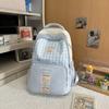 Schoolbag Japanese Ins Small Fresh Plaid Backpack, Junior High School Girl High School Student Schoolbag Cute Girl Travel Backpack