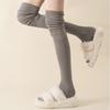 Socks Women'S Knee Socks Autumn And Winter, Thigh Socks Pure Cotton Sweat-Absorbing Japanese Stacking Socks Solid Color Fashion High-Tube Socks