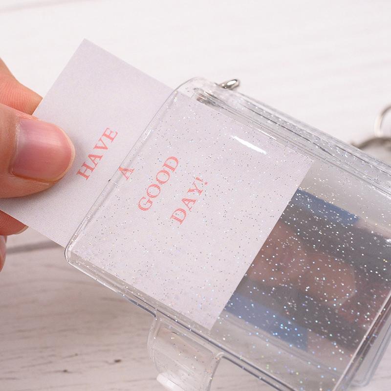 Mini Photo Album 1/2/3inch Photo Card Holder Id Photo Idol Small Card Storage PVC Binder Album Fangirls Bag Keychain Keyring