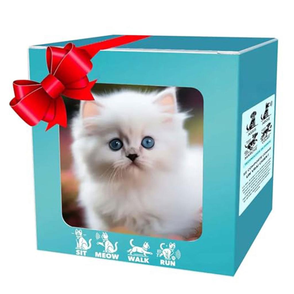 Interactive Robotic Plush Cat Toy With Intelligence Sensor And Traction Rope For Baby Craw Learning Lovely Comfort Toy