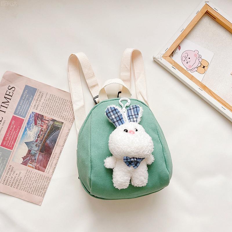 Pattern Rabbit Plush Childrens Backpack Outdoor Cartoon Mini Bag Storage