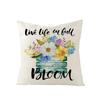 Flower Truck Pillowcase Nordic Linen Printed Sofa Pillowcase Living Room Bedroom Bedside Cushion Cover