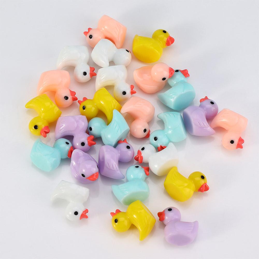 Mini Home Crafts Fairy Resin Animals Yellow ducklings Ornaments Miniature Figurine