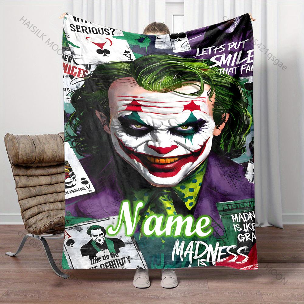 17 Style Custom Name Blanket Joker Movie Printed Blanket Soft And Warm Bedding For Bed Sofa Outdoor Travel Cover Blanket Gifts
