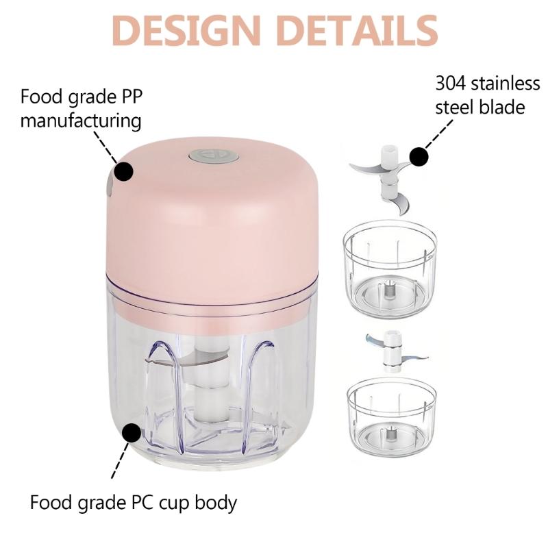 Efficient Electric Food Chopper Vegetable Grinder Household Garlic Press Mashers Quick and Convenient Cooking Aid