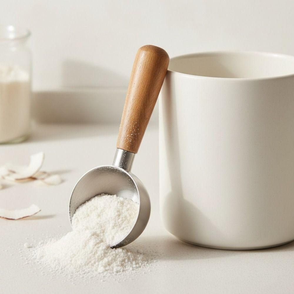 Stainless Steel Wood Handle Coffee Scoop 30ML Coffee Bean Spoon Coffee Measuring Spoon Baking