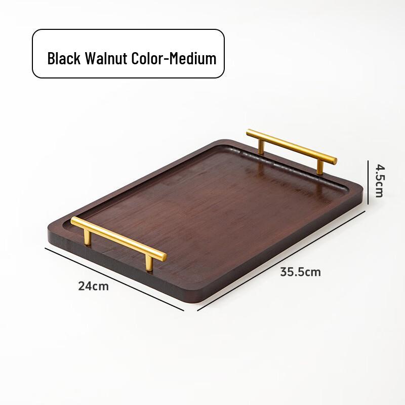 Rectangular Bamboo Serving Tray with Handles
