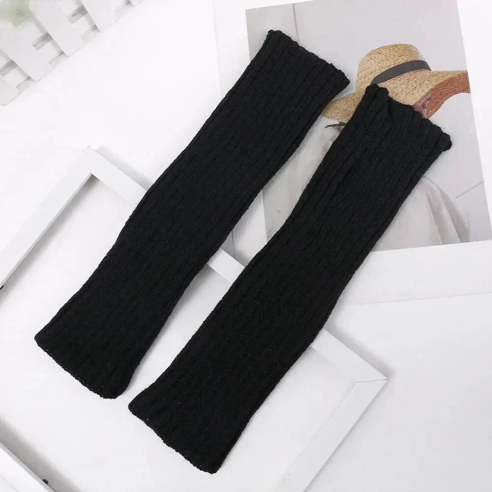 

Women s Fingerless Knitted Gloves, Cosplay Anime Gloves, Arm Warmers, Punk, Gothic, Harajuku, Knit Mitten, Arm Sleeves, Winter About 30cm long