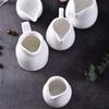 White Ceramic Milk Jar with Handle Milk Pot Seasoning Pot Coffeeware Coffee Milks Cup Western Sauce Pots Sauce Cup Coffee Cups