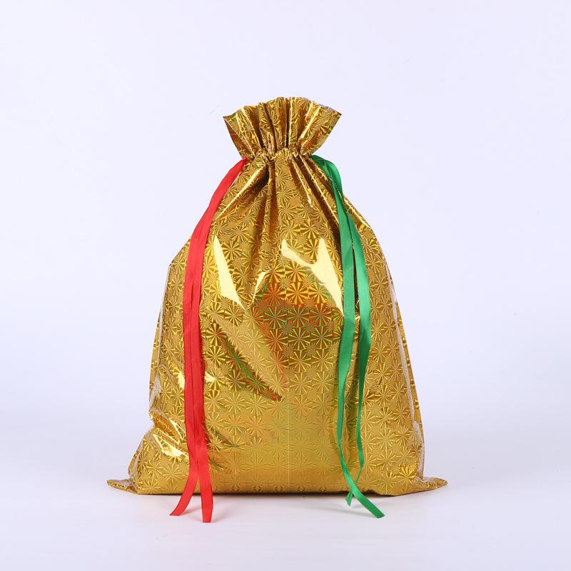 58x43cm / 49x69cm Large Capacity Christmas Gift Bag Sacks Cookies Storage Christmas Drawstring Bags Packaging Xmas Supplies 1PCS