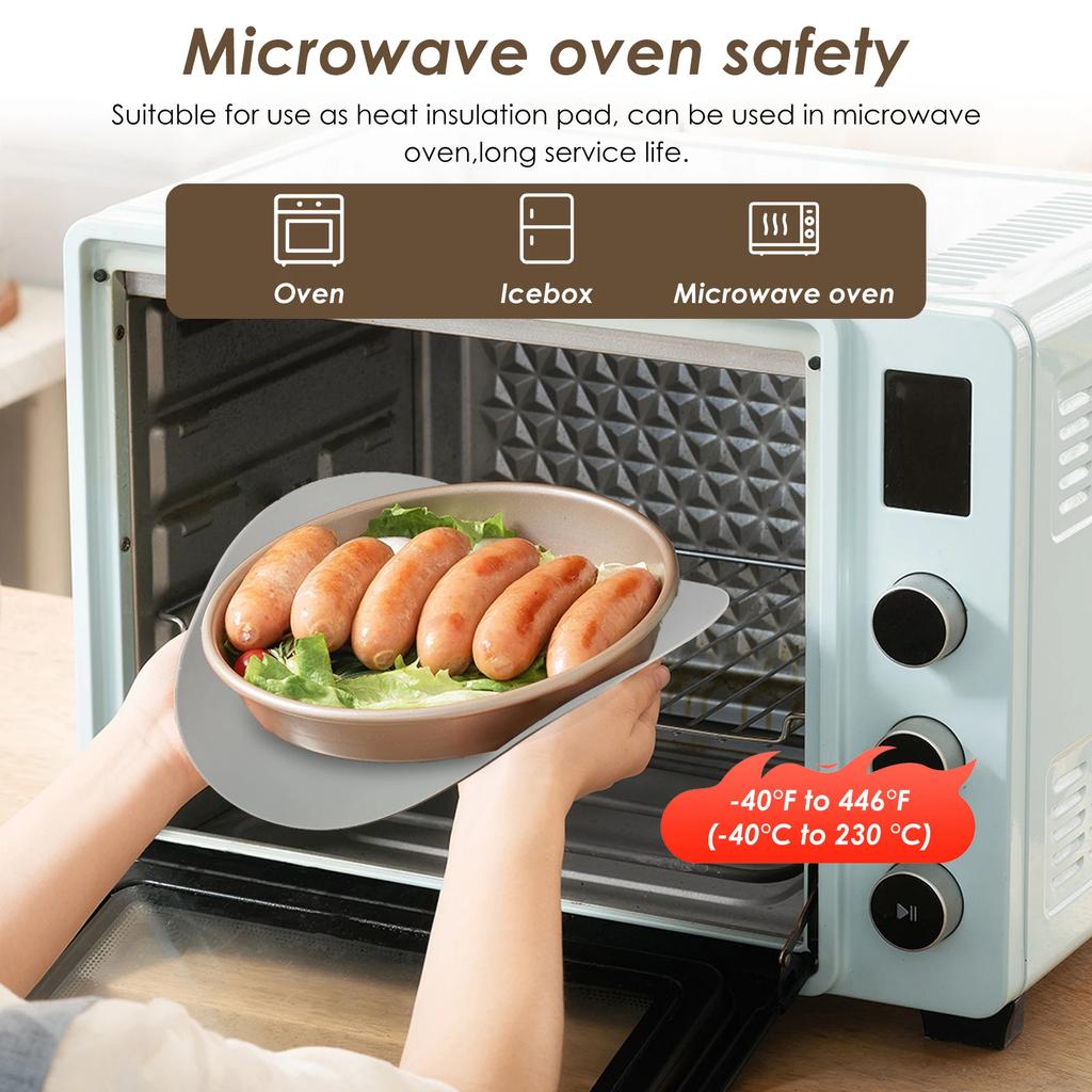 Silicone Insulation Pad Heat-resistant Pot Mat Coaster Oven Microwave Liners Non-slip Round Tripod Pad Kitchen Accessories