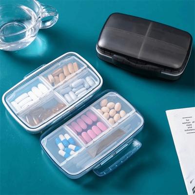 Organisateur de pilules de voyage à 8 compartiments Boîte de rangement pour médicaments pour organisateur de poche