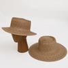 Concave Top Woven Straw Hat Summer Sunshade Sun Protection UV Protection Flat Edge Internet Celebrity Top Hat British Big Eave Hat