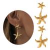 Simple Starfish Ear Studs Exaggerated Starfish Dangle Earring for Summers Holiday