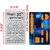 TANWIH 37th Anniversary Card for Husband - 37 Years Down Forever to Go - 37 Year Wedding Anniversary Card Gifts for Him Men, Engraved Metal Wallet